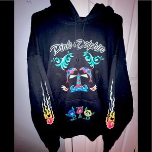 Pink dolphin hoody to match jean jacket